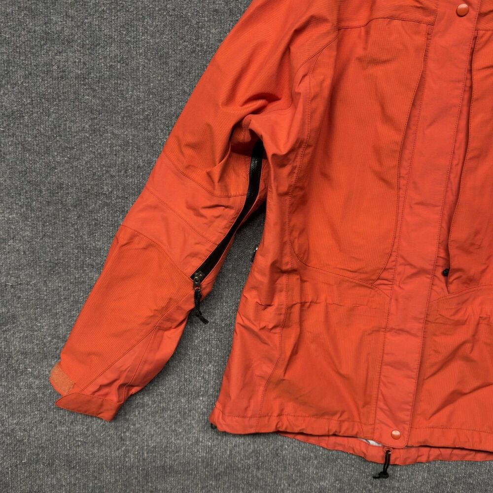 L.L. Bean Gore-Tex Rain Jacket Womens M Orange Hooded Waterproof Hiking Shell - Picture 14 of 16